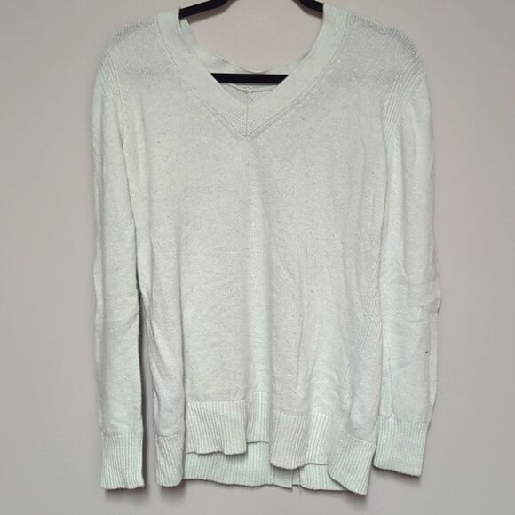 Banana Republic Green V Neck Wool Sweater - Picture 1 of 6